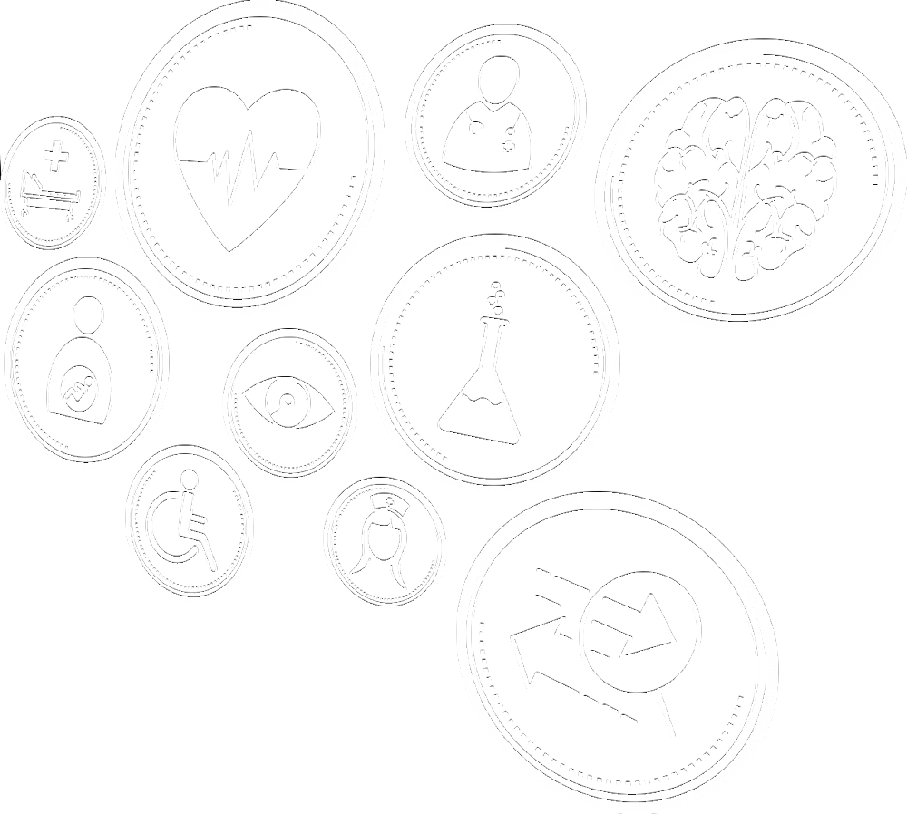 Healthcare-related icons to show the connection between electronic case reporting and public health